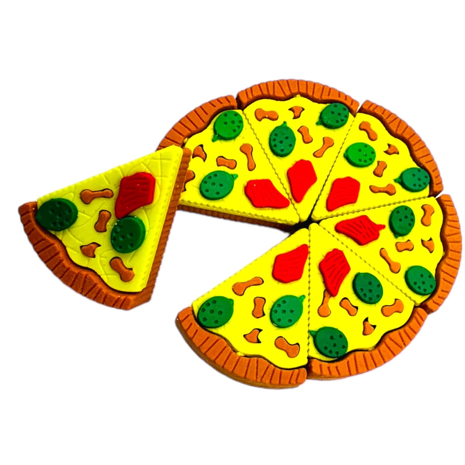 Pizza Erasers for Kids, 3D Slices Pizza Eraser, Cute & Fancy Fast Food Eraser (Set/Pack of 1) - infinityexculsivestore.com