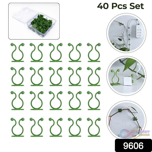 Plant Climbing Wall Fixture Clip Self - Adhesive Hook (40 Pcs Set / With plastic box) - infinityexculsivestore.com