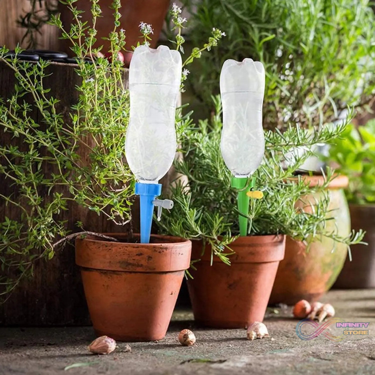 Plant Watering Spikes self Watering Spikes Water dripper for Plants, Adjustable Plant Watering Devices with Slow Release Control Valve Switch - infinityexculsivestore.com