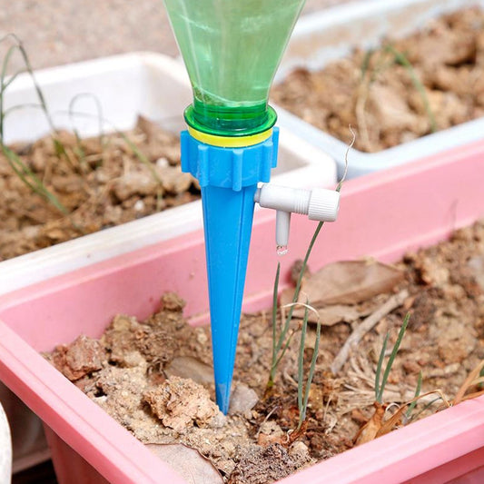 Plant Watering Spikes self Watering Spikes Water dripper for Plants, Adjustable Plant Watering Devices with Slow Release Control Valve Switch - infinityexculsivestore.com