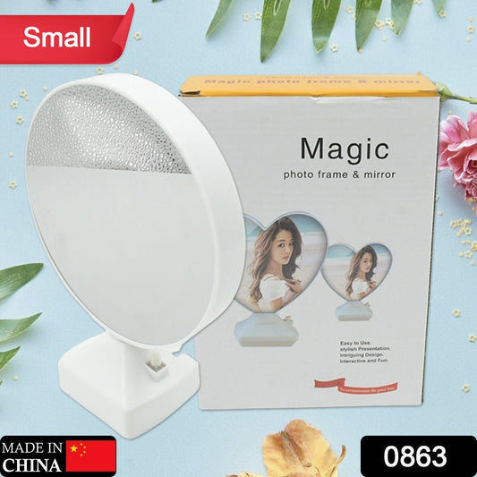 Plastic 2 in 1 Mirror Come Photo Frame with Led Light - infinityexculsivestore.com
