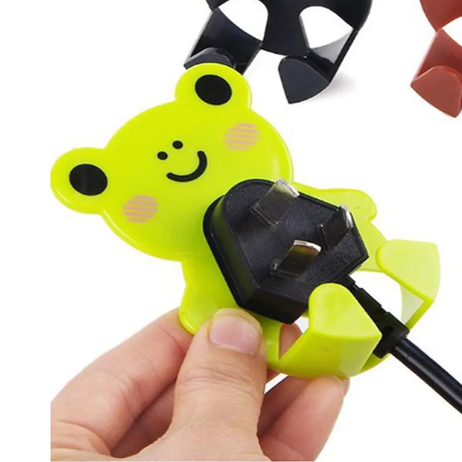 Plastic Adhesive Cable Plug Hook Bathroom Power Plug Socket Holder for office, home and restaurant use 2 pc Set - infinityexculsivestore.com