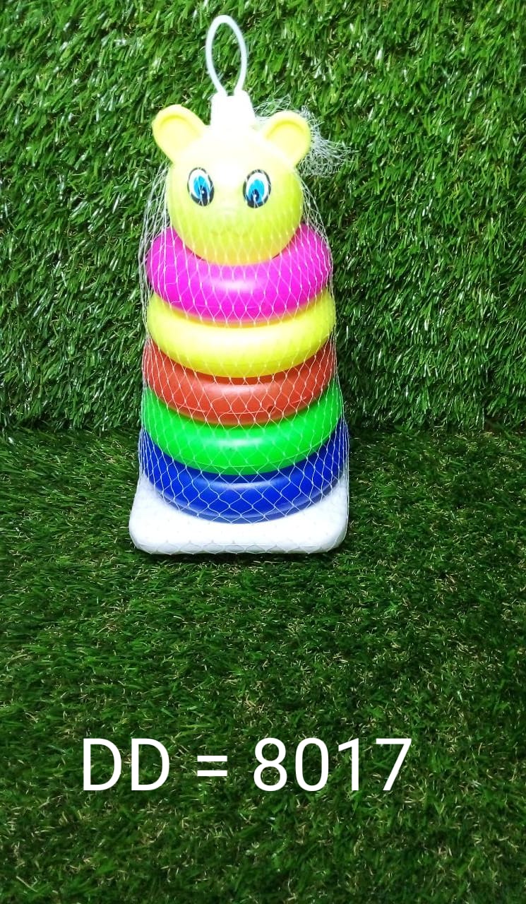 Plastic Baby Kids Teddy Stacking Ring Jumbo Stack Up Educational Toy 5pc - infinityexculsivestore.com
