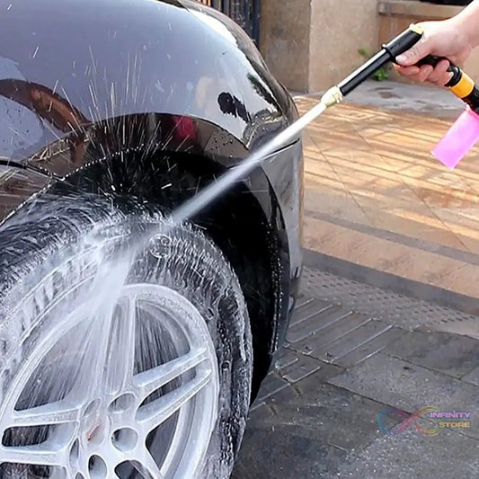 Plastic Body, Metal Trigger & Brass Nozzle Water Spray Gun For Water Pipe | Non - Slip | Comfortable Grip | Multiple Spray Modes | Ideal Pipe Nozzle For Car Wash, Gardening,& Other Uses - infinityexculsivestore.com