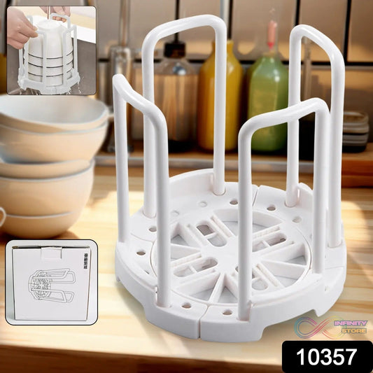 Plastic Bowl Holder Bowl Organizer Drain Rack (1 Pc) - infinityexculsivestore.com