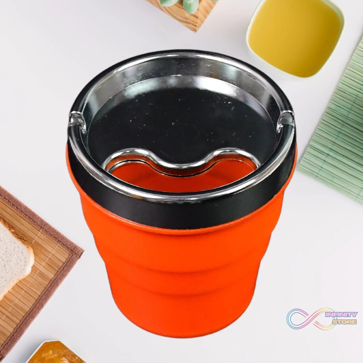 Plastic Car Ashtray Holder Cup with Lid (1 Pc) - infinityexculsivestore.com