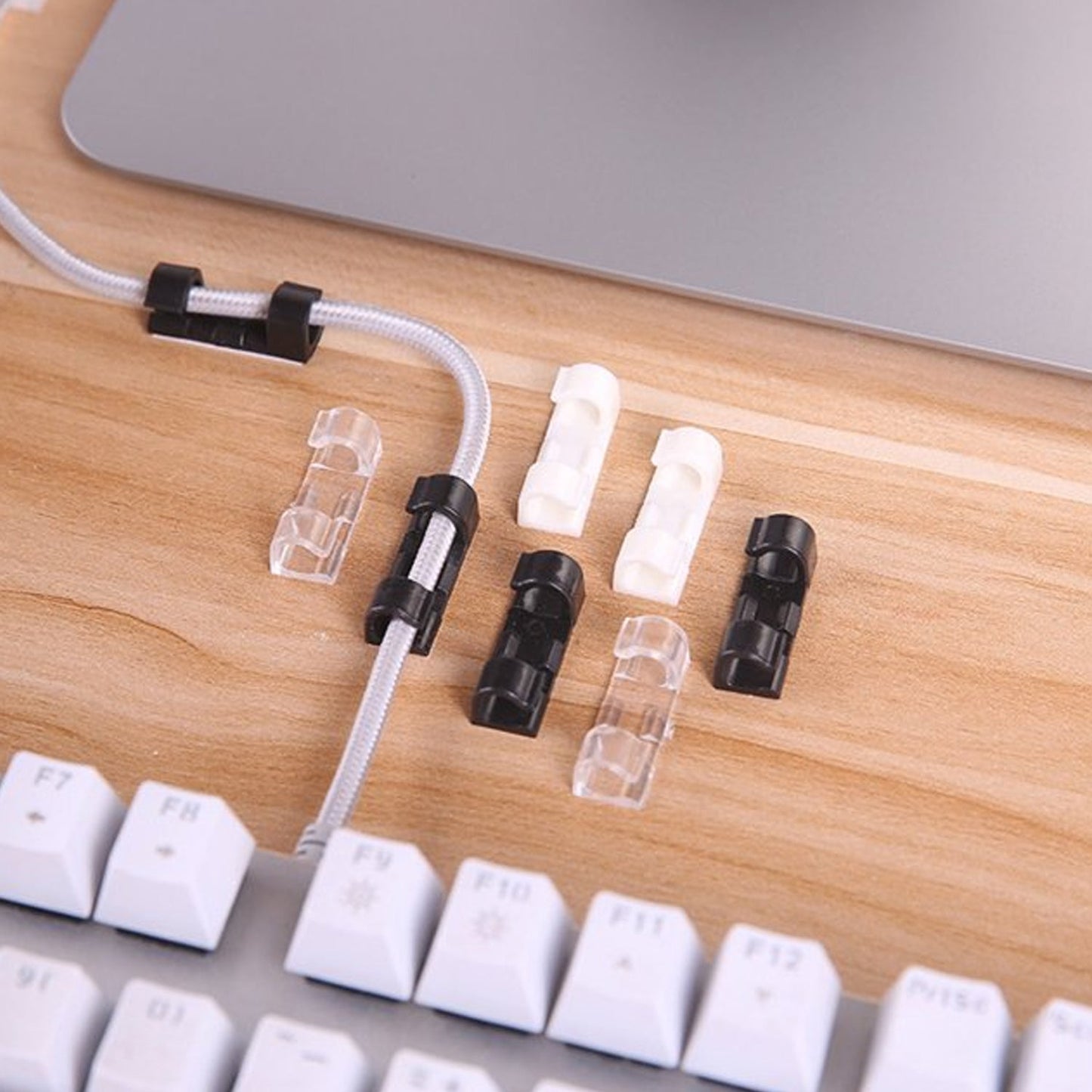 Plastic Clips Stronger Adhesive Tape | Cable Manager | Wire Manager | Wire Clamp | Wire Clips for Cable| Cable Organizer Cord Holder | Cord Clips for Car, Office and Home (20 Pcs Set) - infinityexculsivestore.com