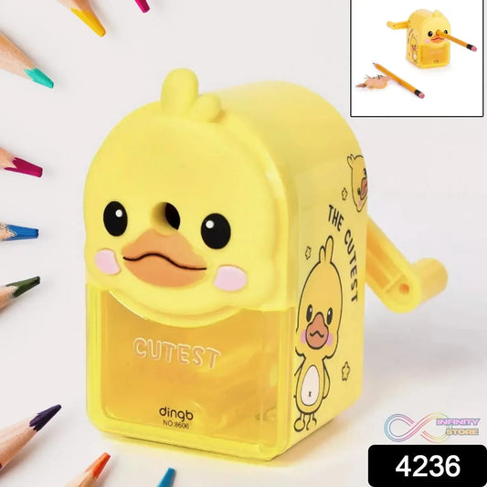Plastic Cutest Duck Pencil Sharpener (1 Pc) - infinityexculsivestore.com