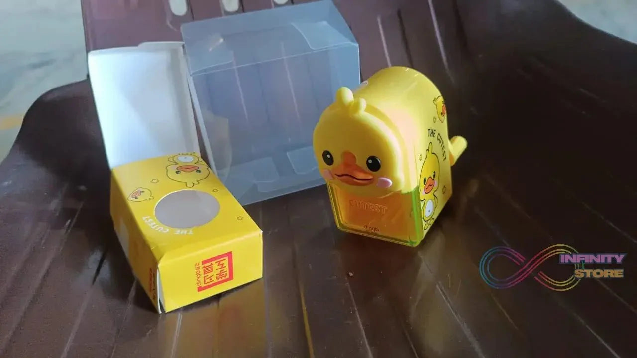 Plastic Cutest Duck Pencil Sharpener (1 Pc) - infinityexculsivestore.com
