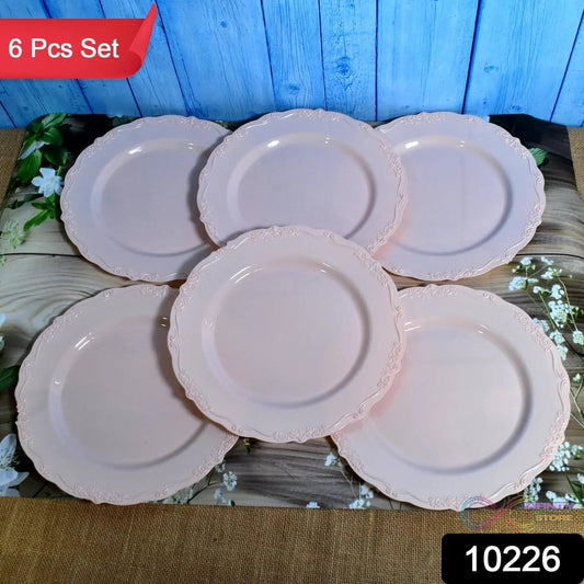 Plastic Dinner Plates Wedding Birthday Party Tableware Supplies (6 Pcs Set) - infinityexculsivestore.com