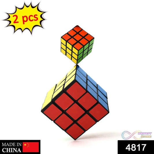 Multicolored small cube puzzle for brain exercise