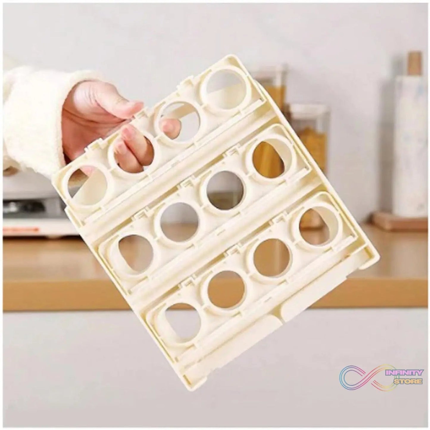 Plastic Foldable Egg Tray | 24 Grid Egg Storage Box (1 Pc) - infinityexculsivestore.com