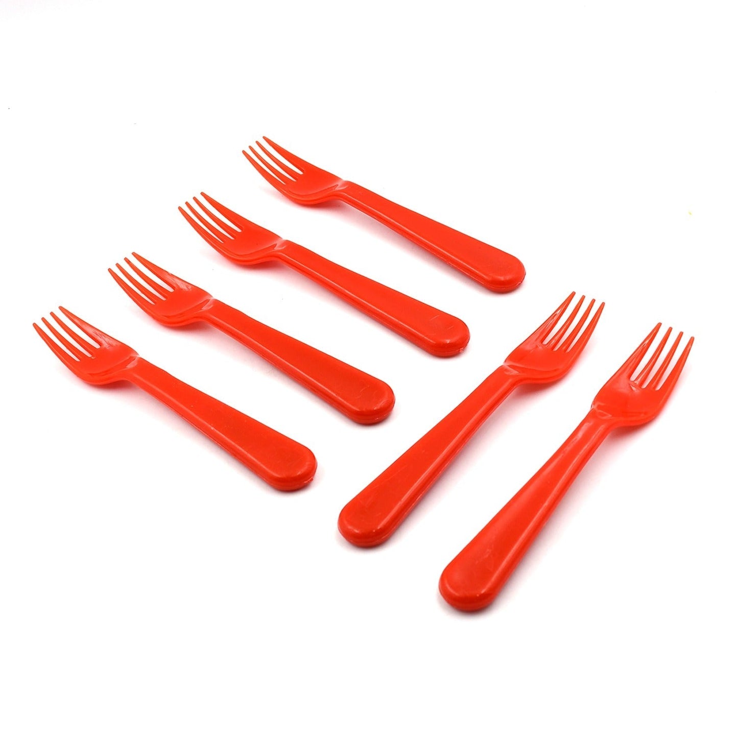 Plastic Fork Spoon, Fork Spoon Set, Fruit Fork Spoon Set | Baby Fork Spoon/Vegetable Fork Spoon, Plastic Salad Spoon, Dessert Spoon (6pc set) - infinityexculsivestore.com