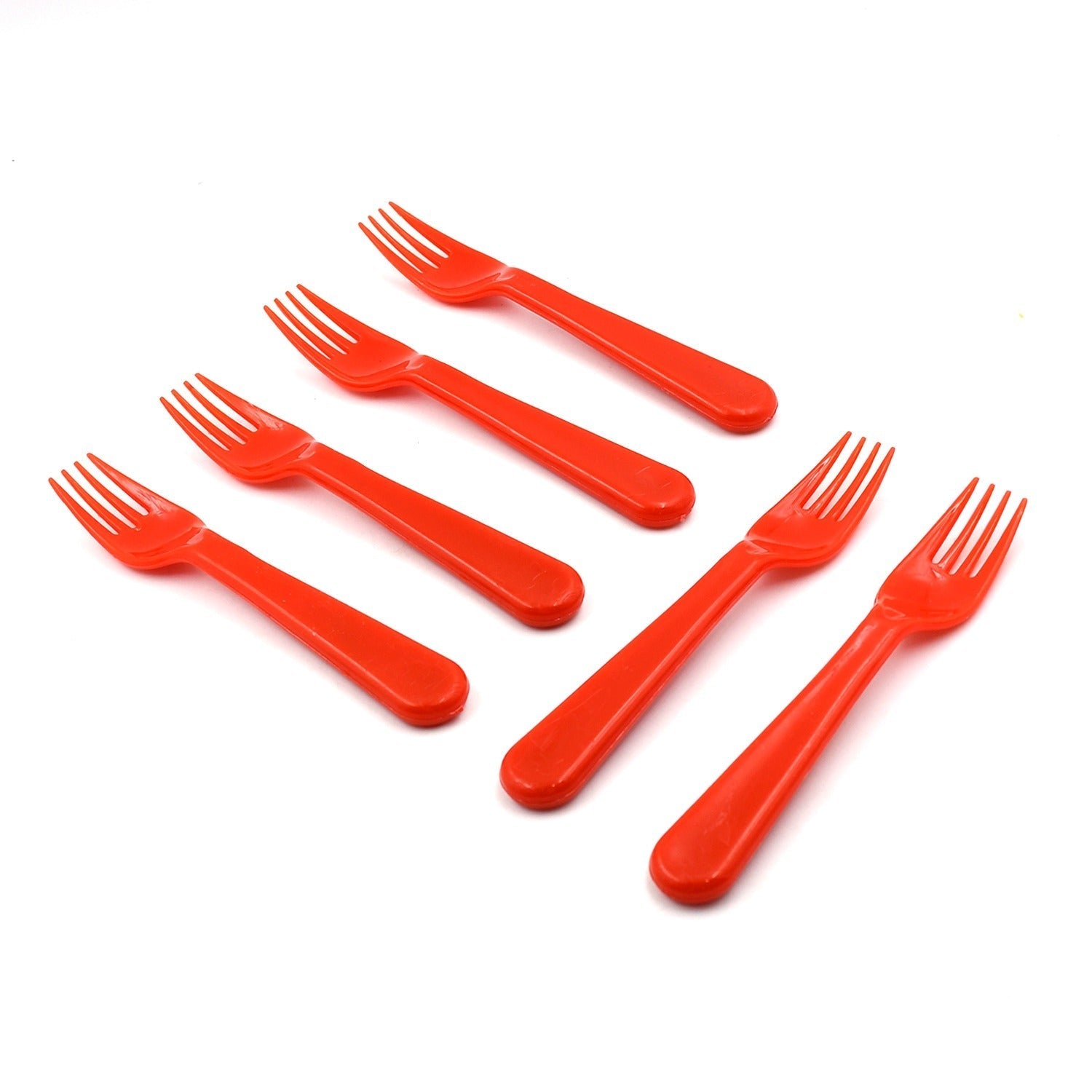 Plastic Fork Spoon, Fork Spoon Set, Fruit Fork Spoon Set | Baby Fork Spoon/Vegetable Fork Spoon, Plastic Salad Spoon, Dessert Spoon (6pc set) - infinityexculsivestore.com