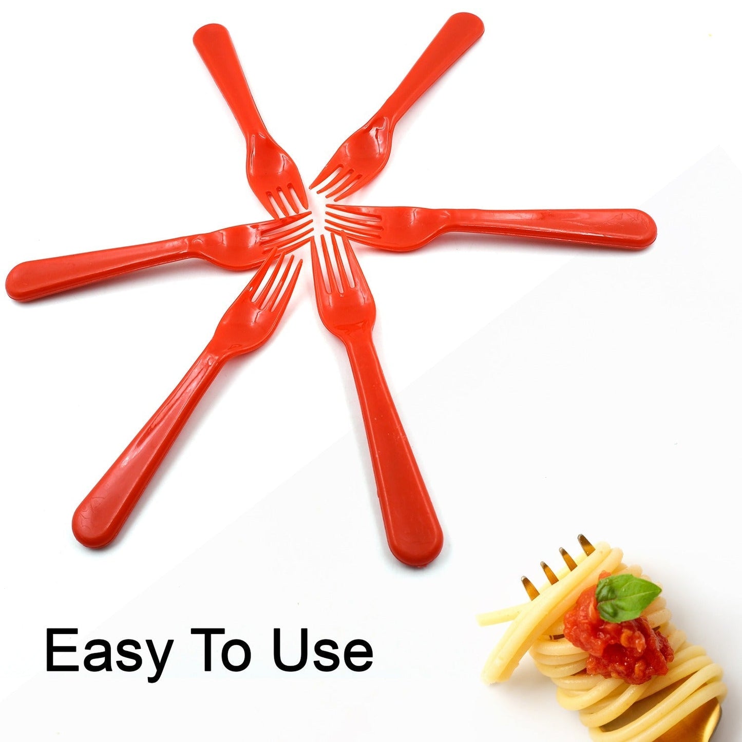 Plastic Fork Spoon, Fork Spoon Set, Fruit Fork Spoon Set | Baby Fork Spoon/Vegetable Fork Spoon, Plastic Salad Spoon, Dessert Spoon (6pc set) - infinityexculsivestore.com