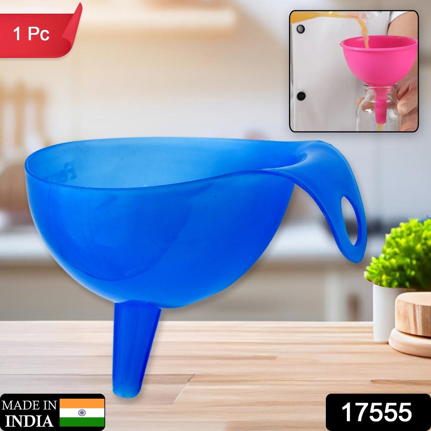 Plastic Funnel For Pouring Oil, Sauce, Water, Juice Cooking Oil, Powder, Small Food - Grains Food Grade Plastic Funnel (1 Pc) - infinityexculsivestore.com