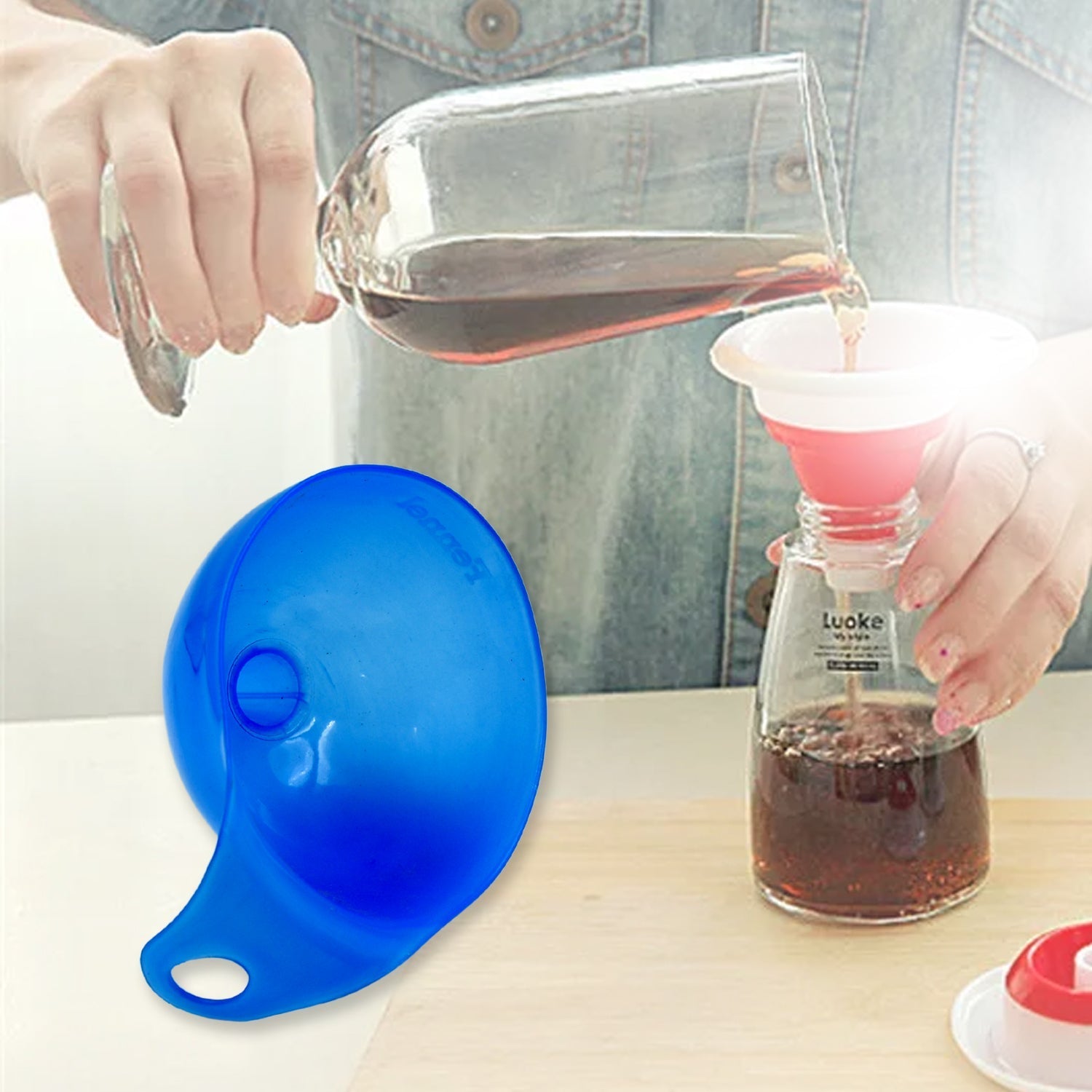 Plastic Funnel For Pouring Oil, Sauce, Water, Juice Cooking Oil, Powder, Small Food - Grains Food Grade Plastic Funnel (1 Pc) - infinityexculsivestore.com