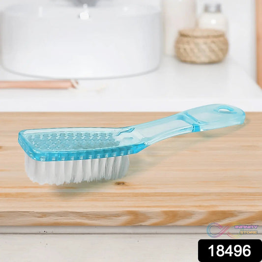 Plastic Handle Shoes Clothes Scrubbing Brush (1 Pc / Mix Color / 19 Cm) - infinityexculsivestore.com