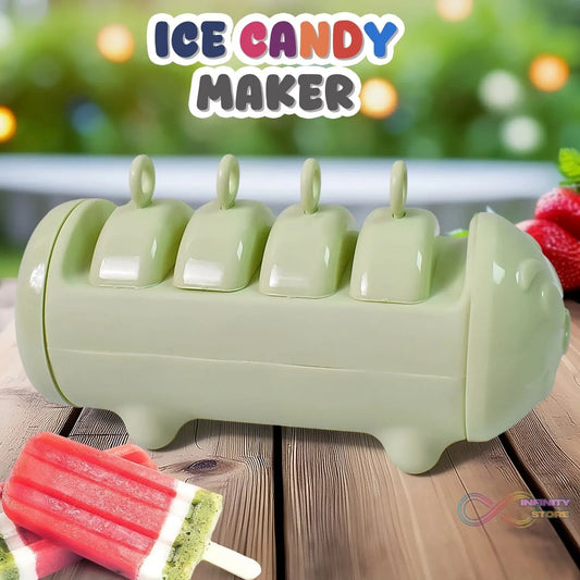 Plastic Ice Candy Maker 4 Compartment / Grid Kulfi Candy (1 Pc) - infinityexculsivestore.com
