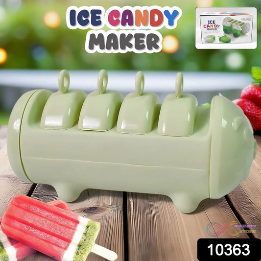 Plastic Ice Candy Maker 4 Compartment / Grid Kulfi Candy (1 Pc) - infinityexculsivestore.com