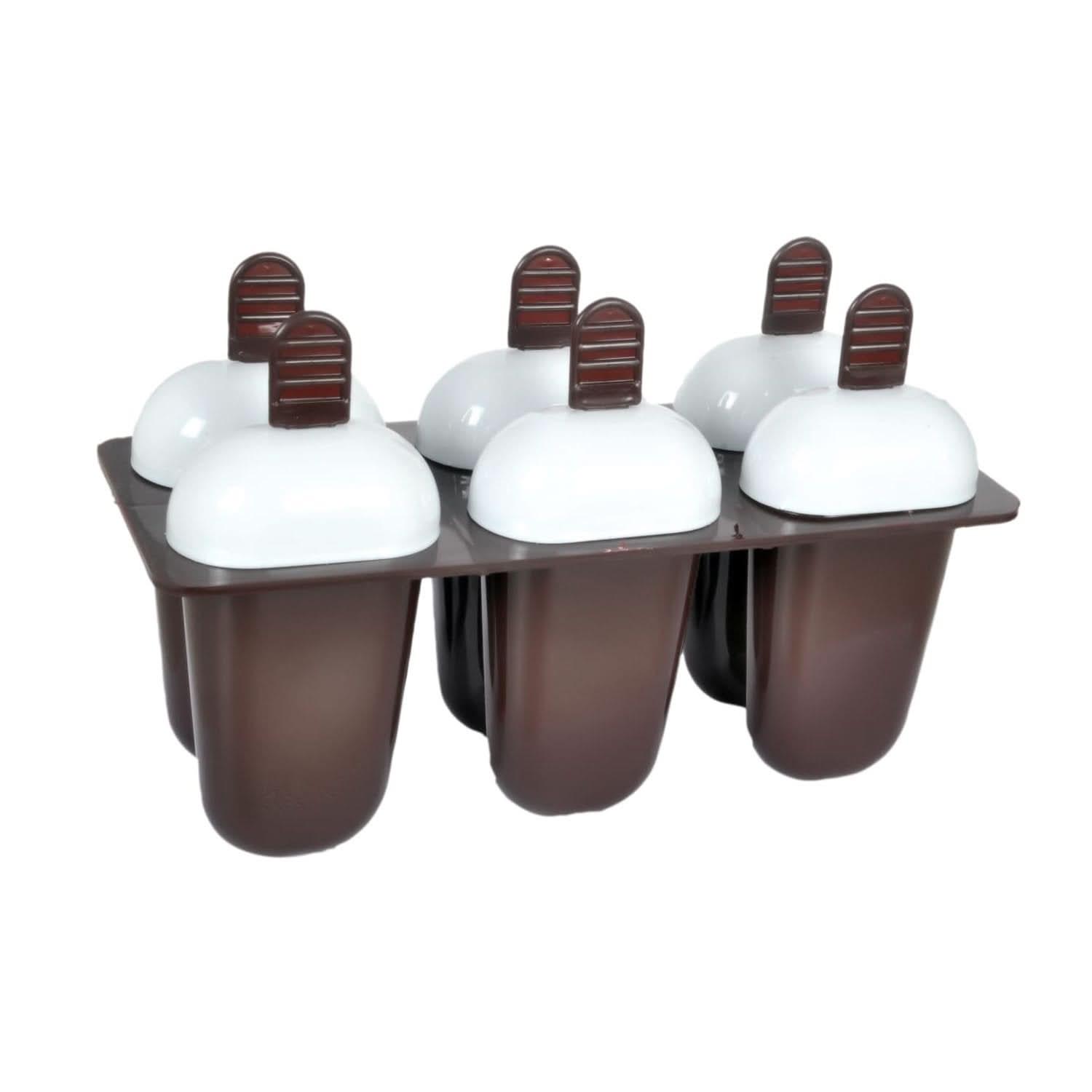 Plastic Ice Candy Maker Kulfi Maker Moulds Set with 6 Cups (Multicolour) - infinityexculsivestore.com