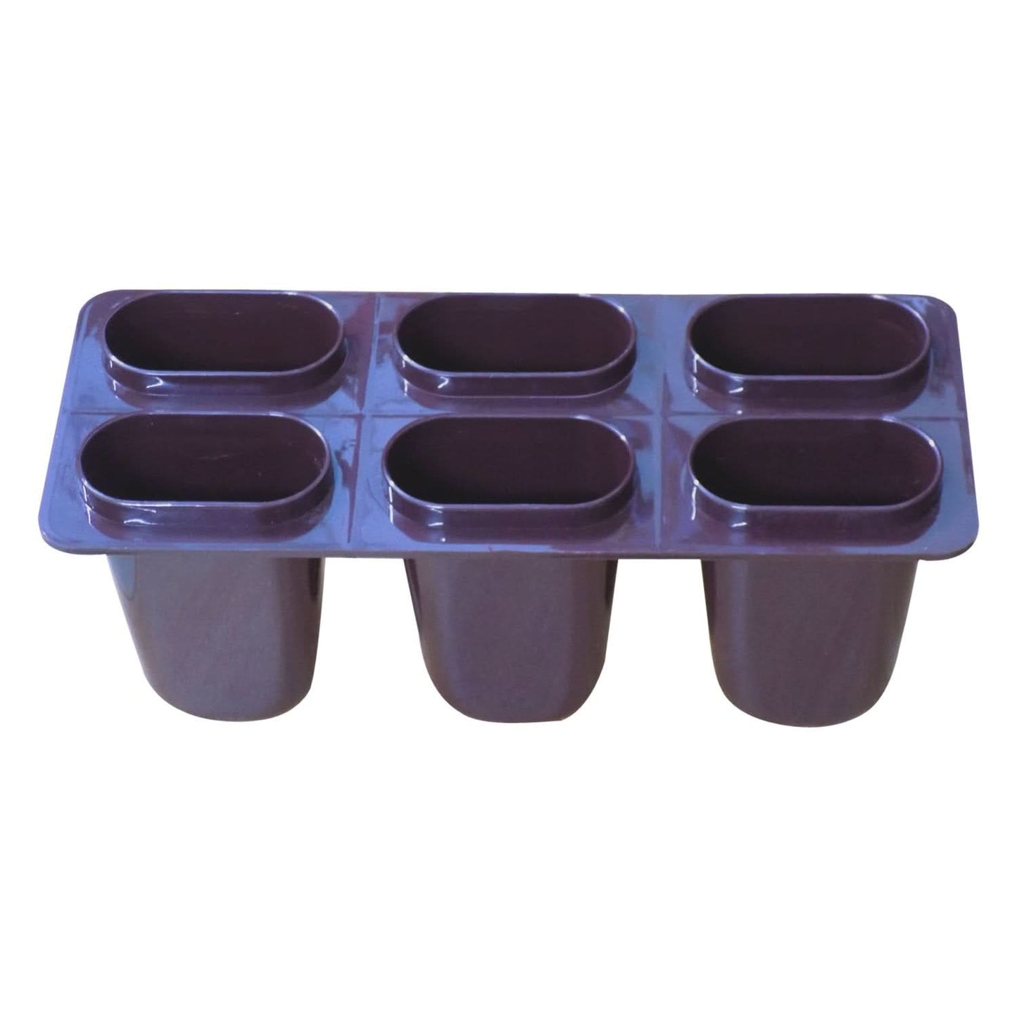 Plastic Ice Candy Maker Kulfi Maker Moulds Set with 6 Cups (Multicolour) - infinityexculsivestore.com