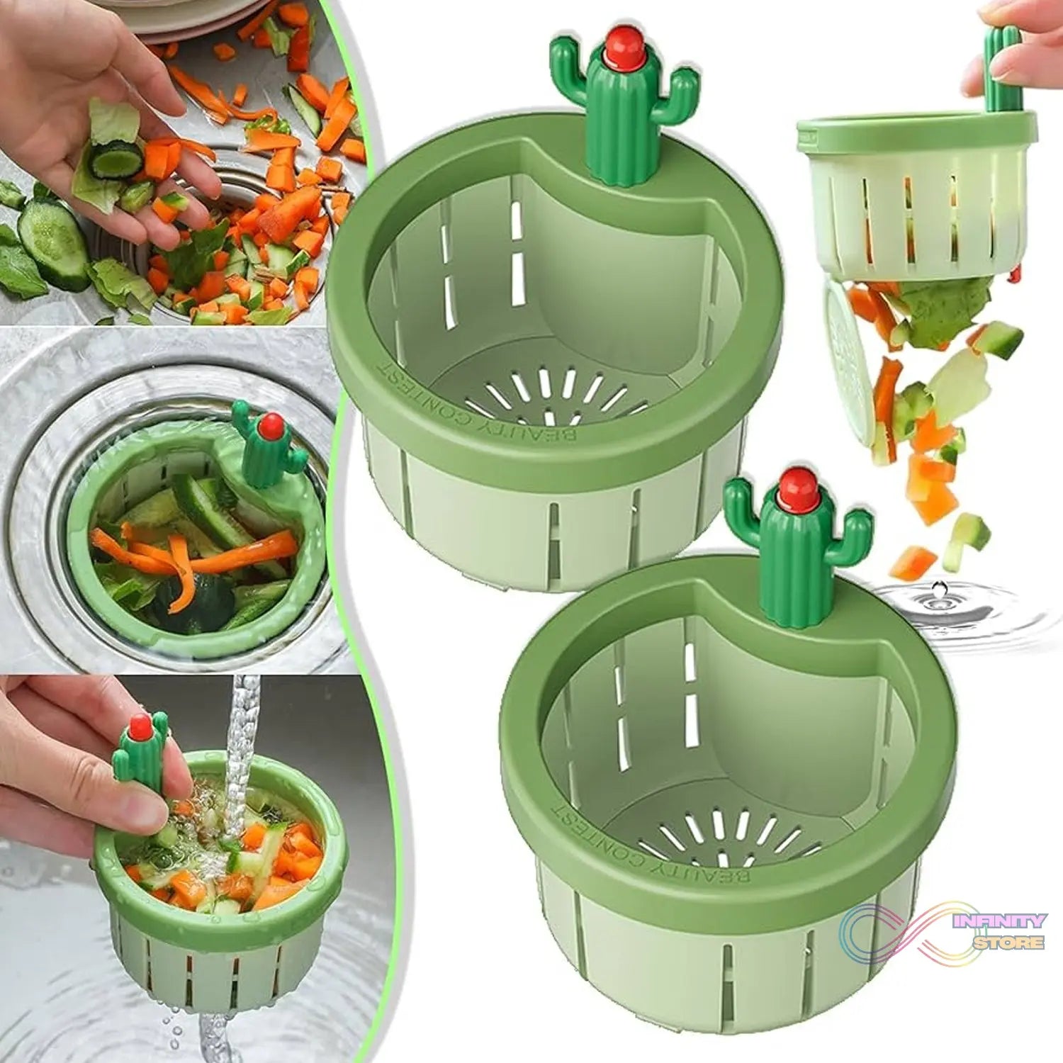 Plastic Kitchen Sink Drain Strainer (1 Pc) - infinityexculsivestore.com