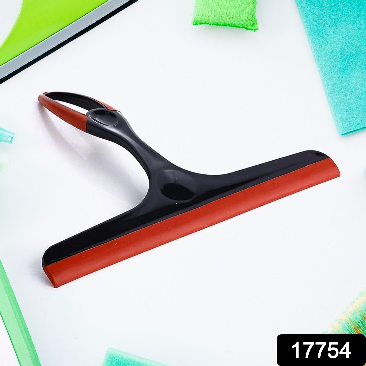 Plastic Kitchen Wiper | Ideal for Kitchen Platform, Windows, Glass, & Car Windshield | Silicone Head | Multicolor | Pack of 1 pc - infinityexculsivestore.com