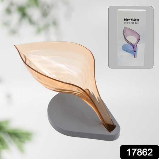 Plastic Leaf Shape Soap Box, Soap Holder (1 Pc / With Color Box) - infinityexculsivestore.com