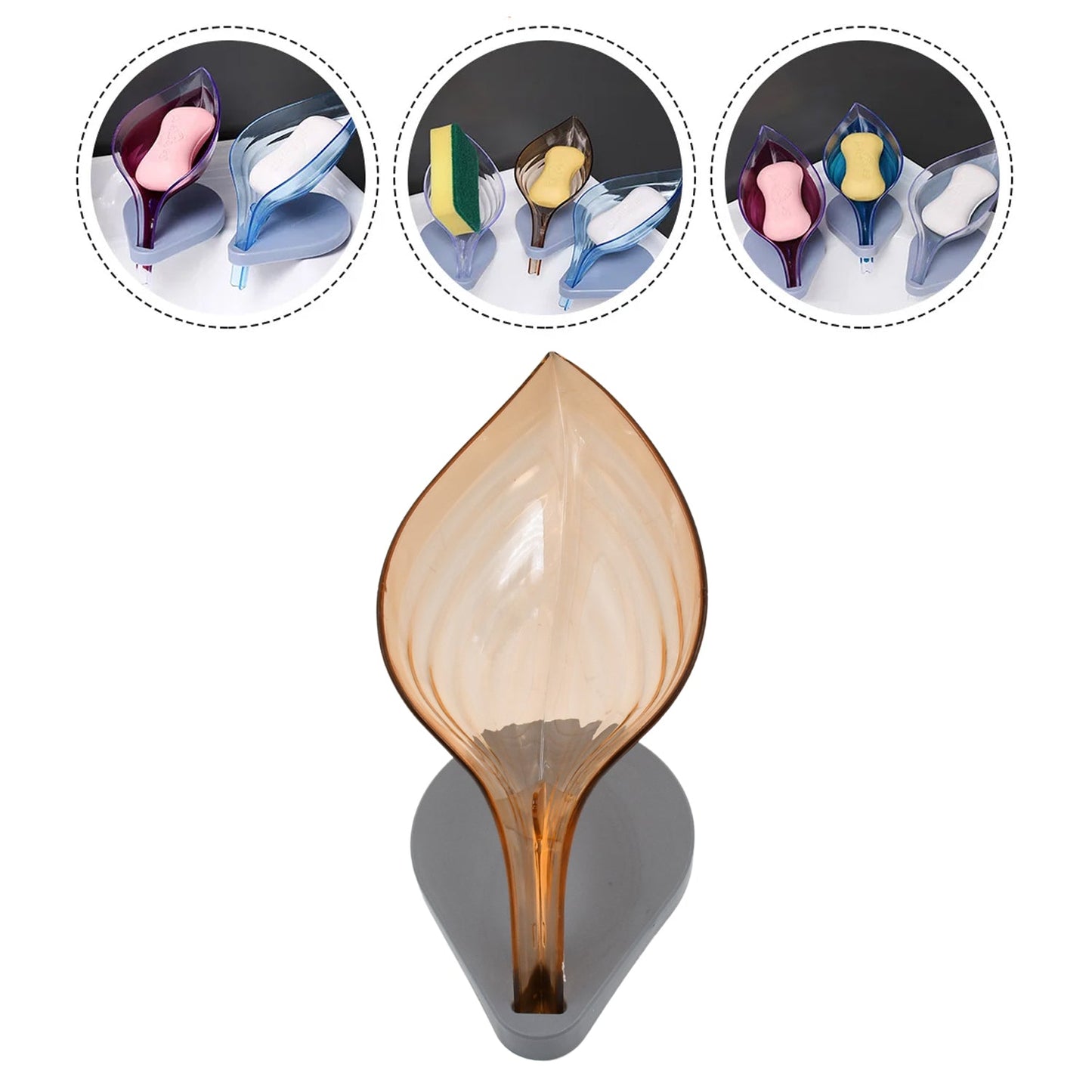 Plastic Leaf Shape Soap Box, Soap Holder (1 Pc / With Color Box) - infinityexculsivestore.com