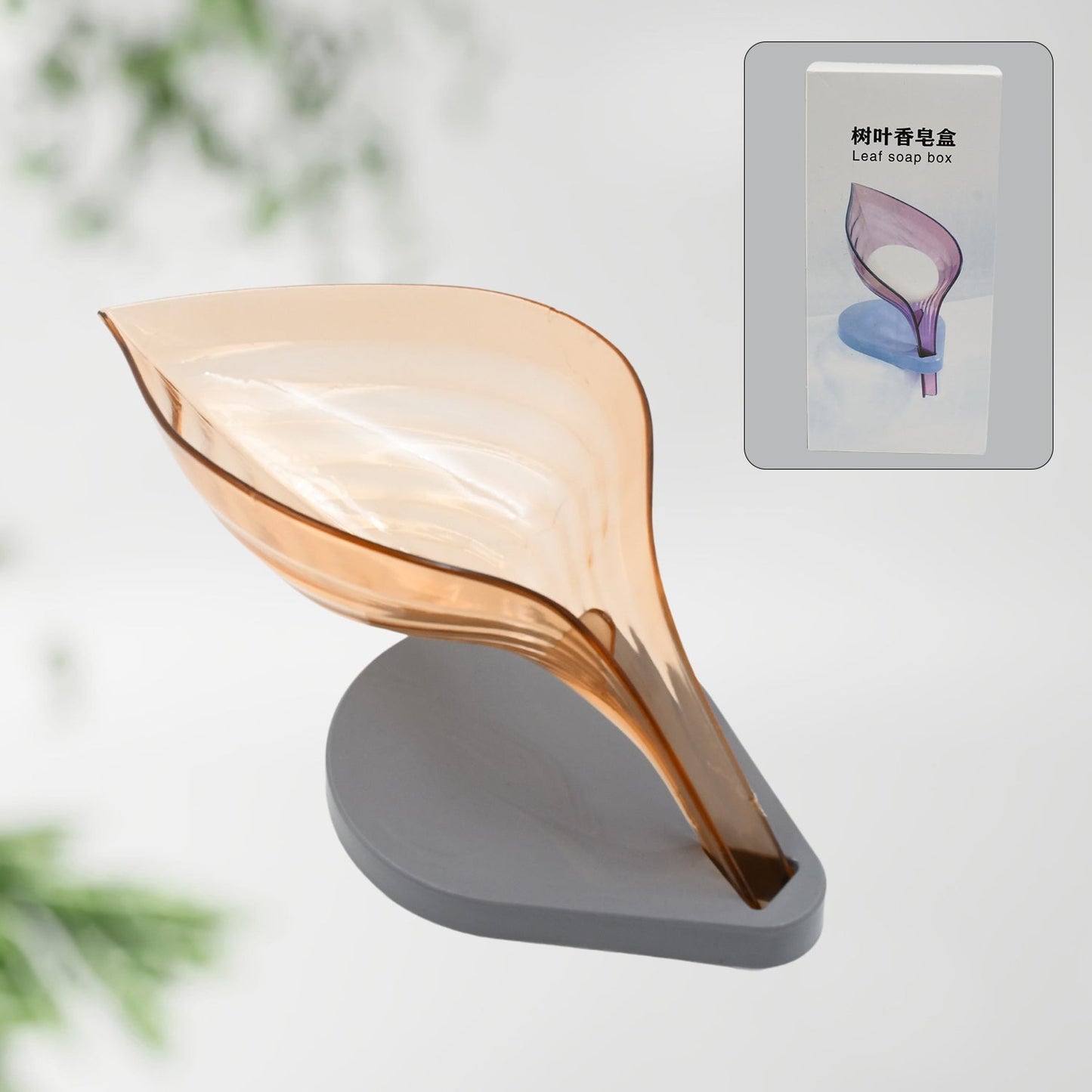 Plastic Leaf Shape Soap Box, Soap Holder (1 Pc / With Color Box) - infinityexculsivestore.com