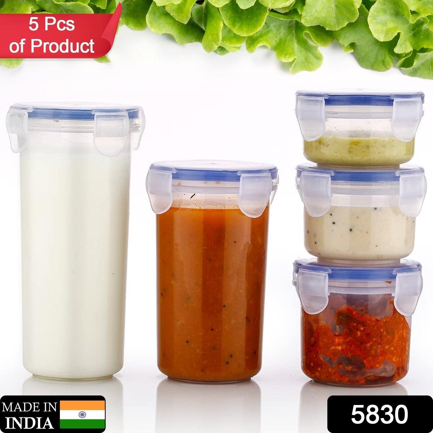 Plastic Liquid Round Airtight Food Storage Container with Leak Proof Locking Lid - infinityexculsivestore.com