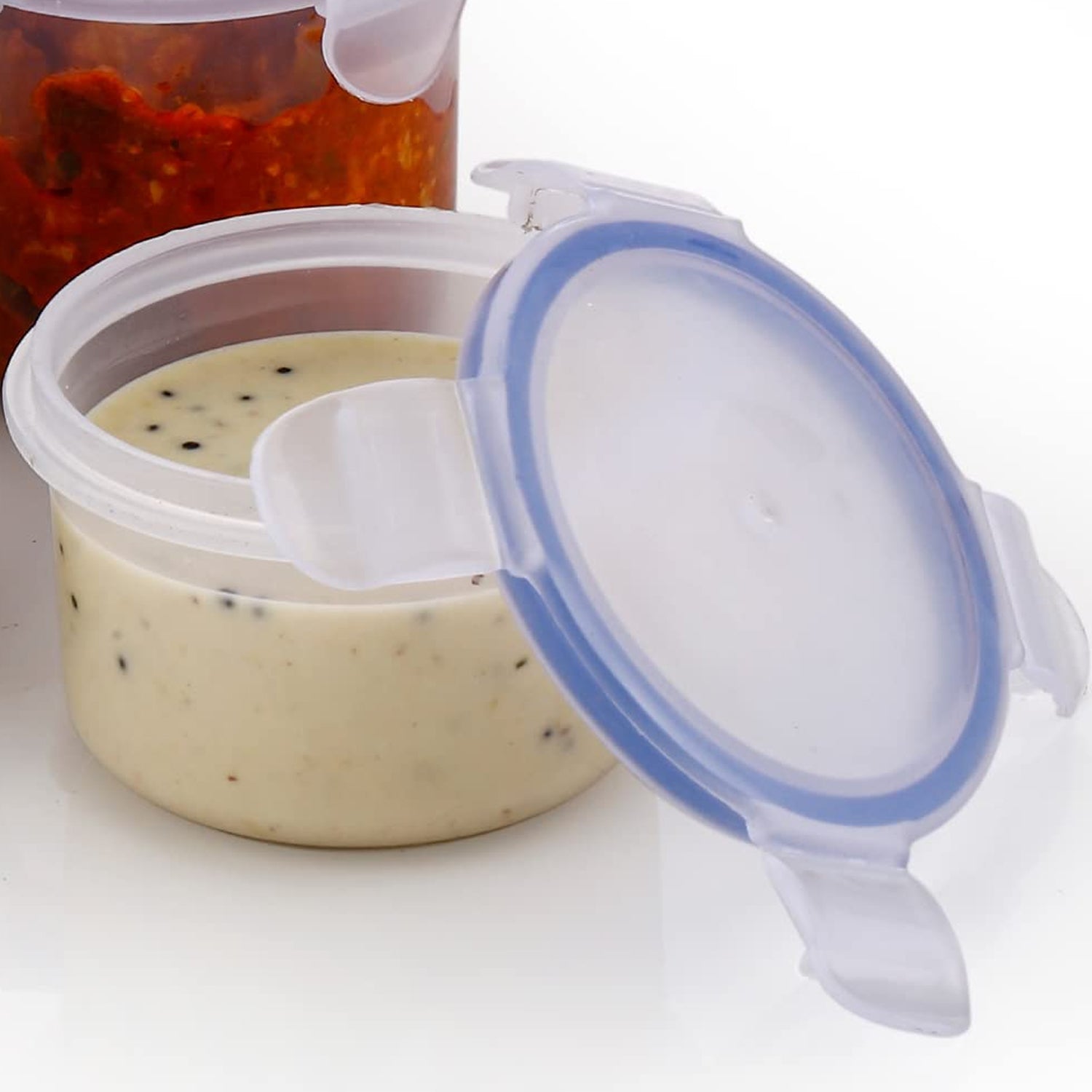 Plastic Liquid Round Airtight Food Storage Container with Leak Proof Locking Lid - infinityexculsivestore.com