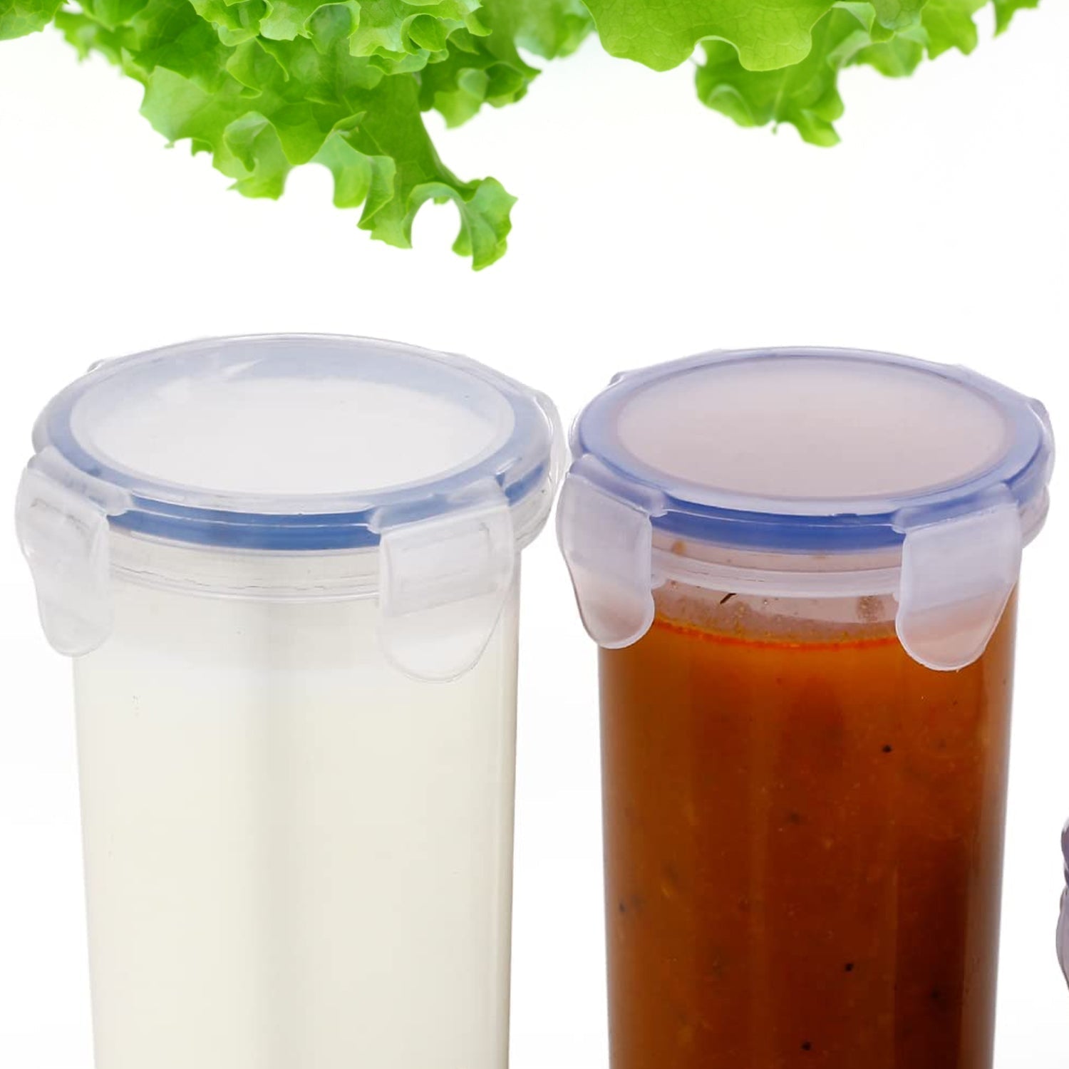 Plastic Liquid Round Airtight Food Storage Container with Leak Proof Locking Lid - infinityexculsivestore.com