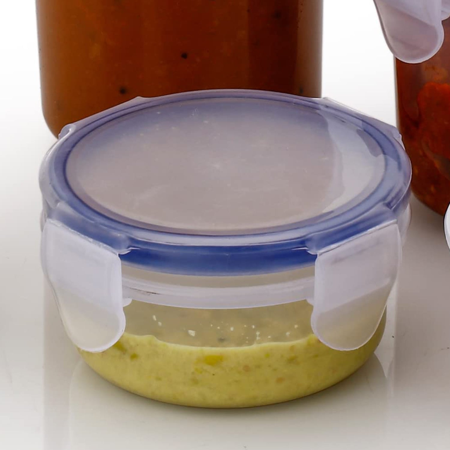 Plastic Liquid Round Airtight Food Storage Container with Leak Proof Locking Lid - infinityexculsivestore.com