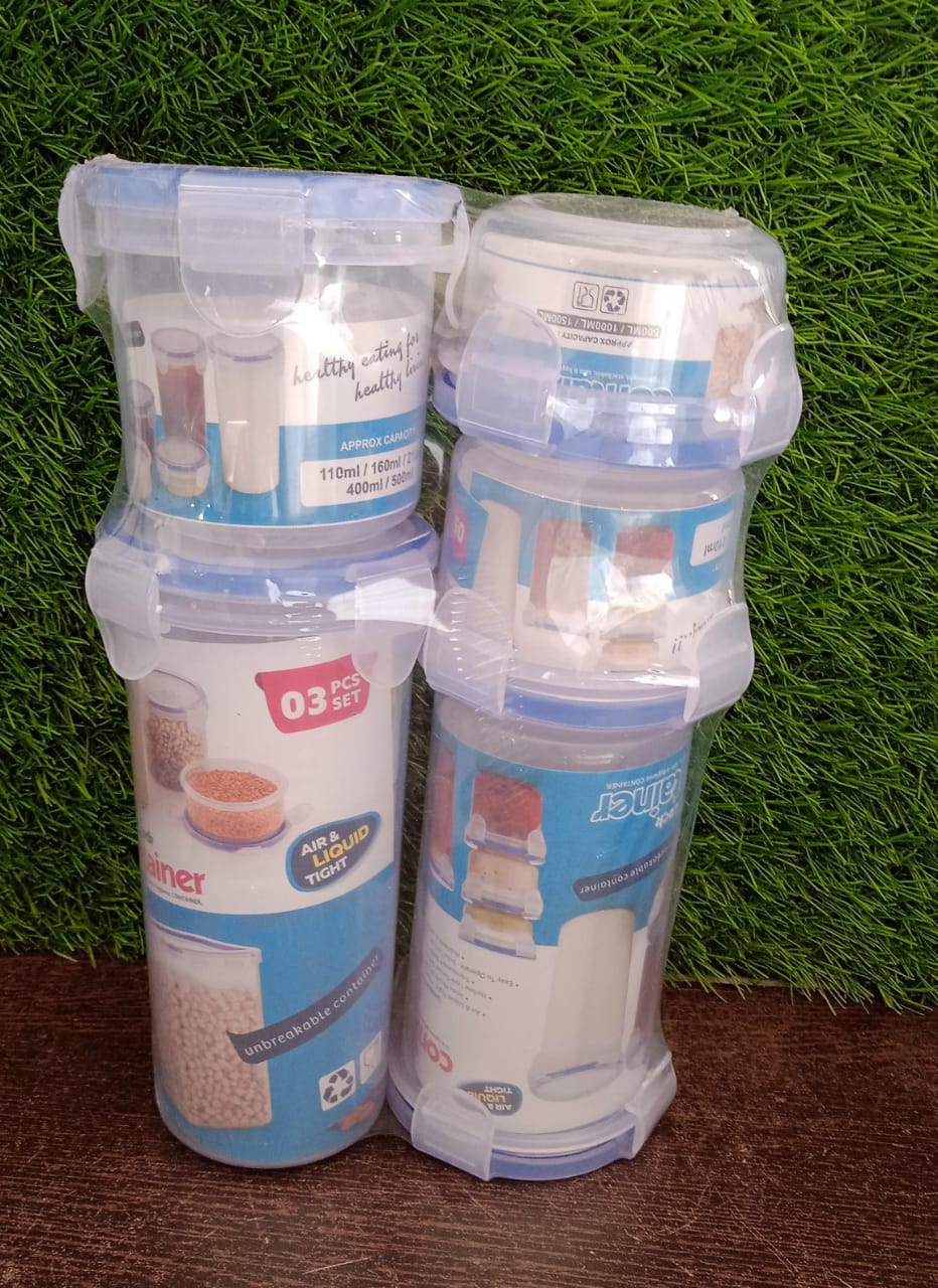 Plastic Liquid Round Airtight Food Storage Container with Leak Proof Locking Lid - infinityexculsivestore.com