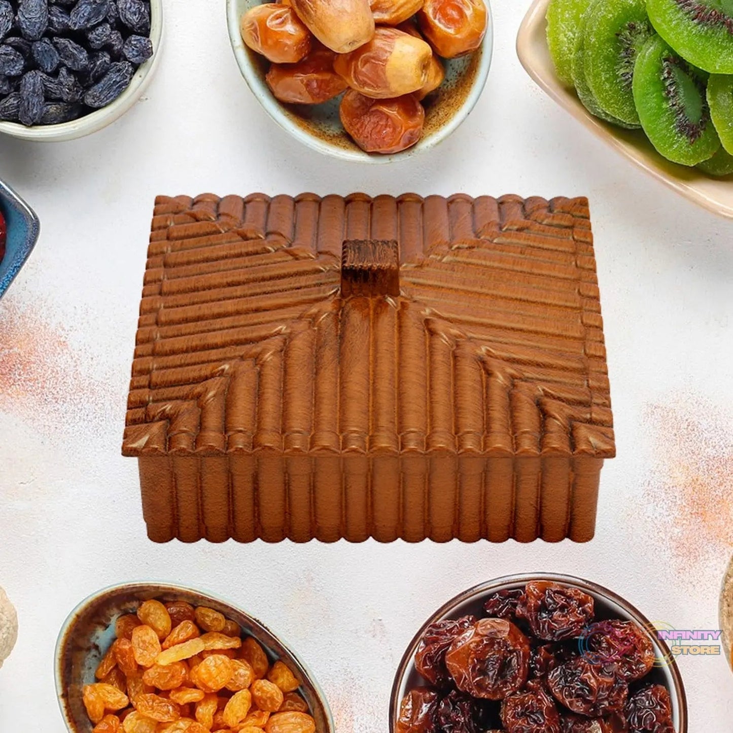 Plastic Multipurpose Dry Fruit Chocolates Mouth Box (1 Pc) - infinityexculsivestore.com