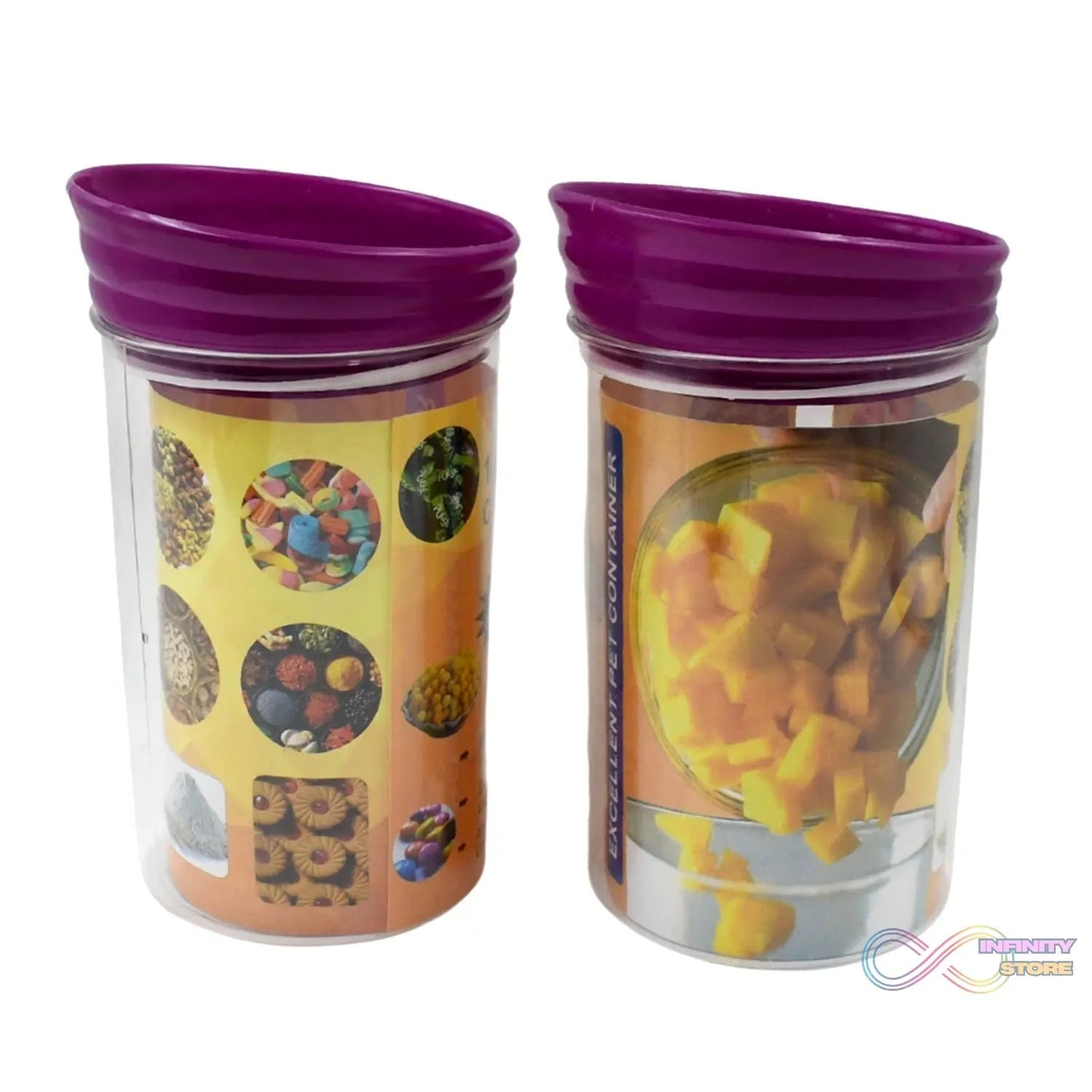 Plastic Premium Quality Kitchen Food Containers Set (1200ml Approx, Set Of 2 Pc) - infinityexculsivestore.com