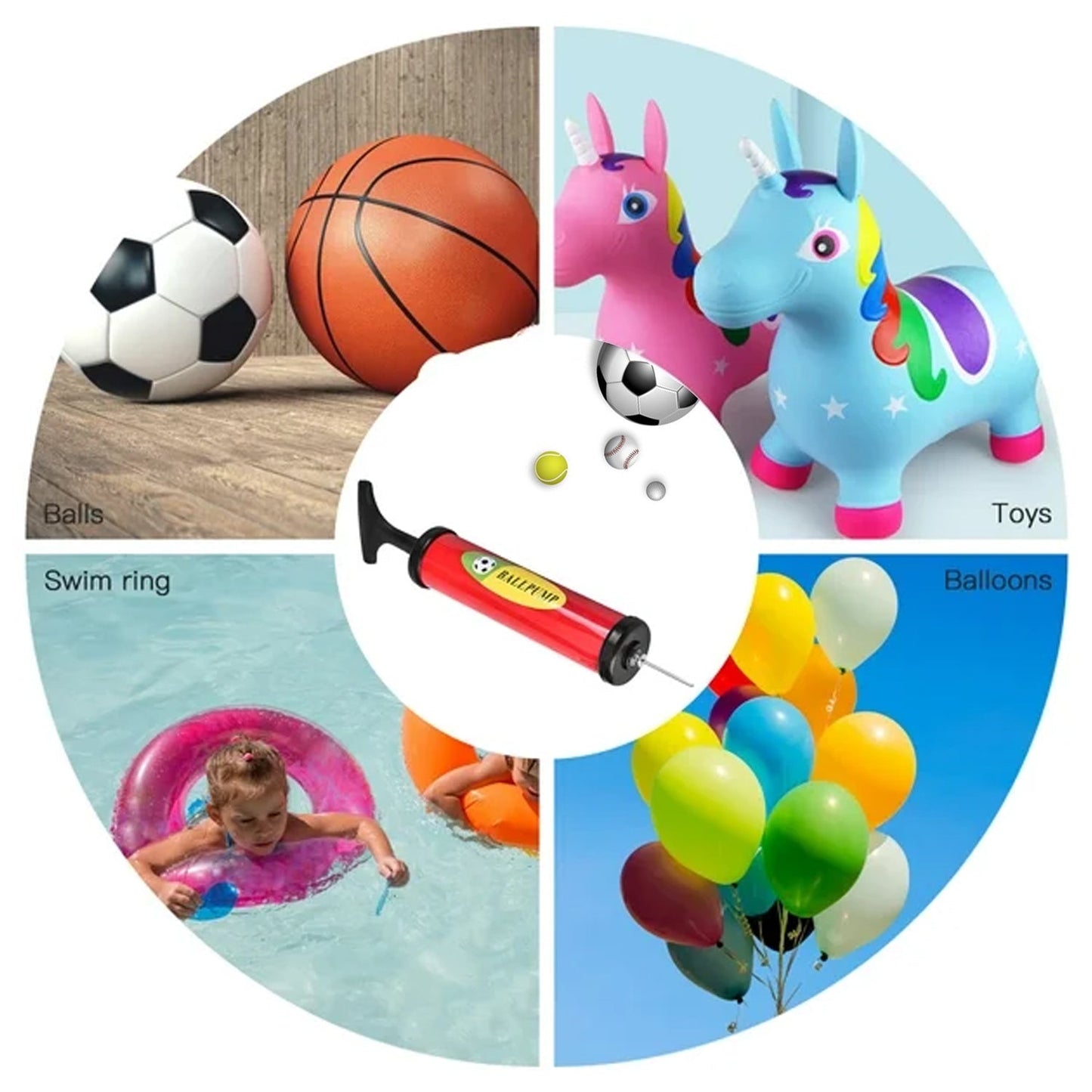 Plastic Pump for Inflating Balls (24CM) - Inflatable Ball Development Toy - infinityexculsivestore.com