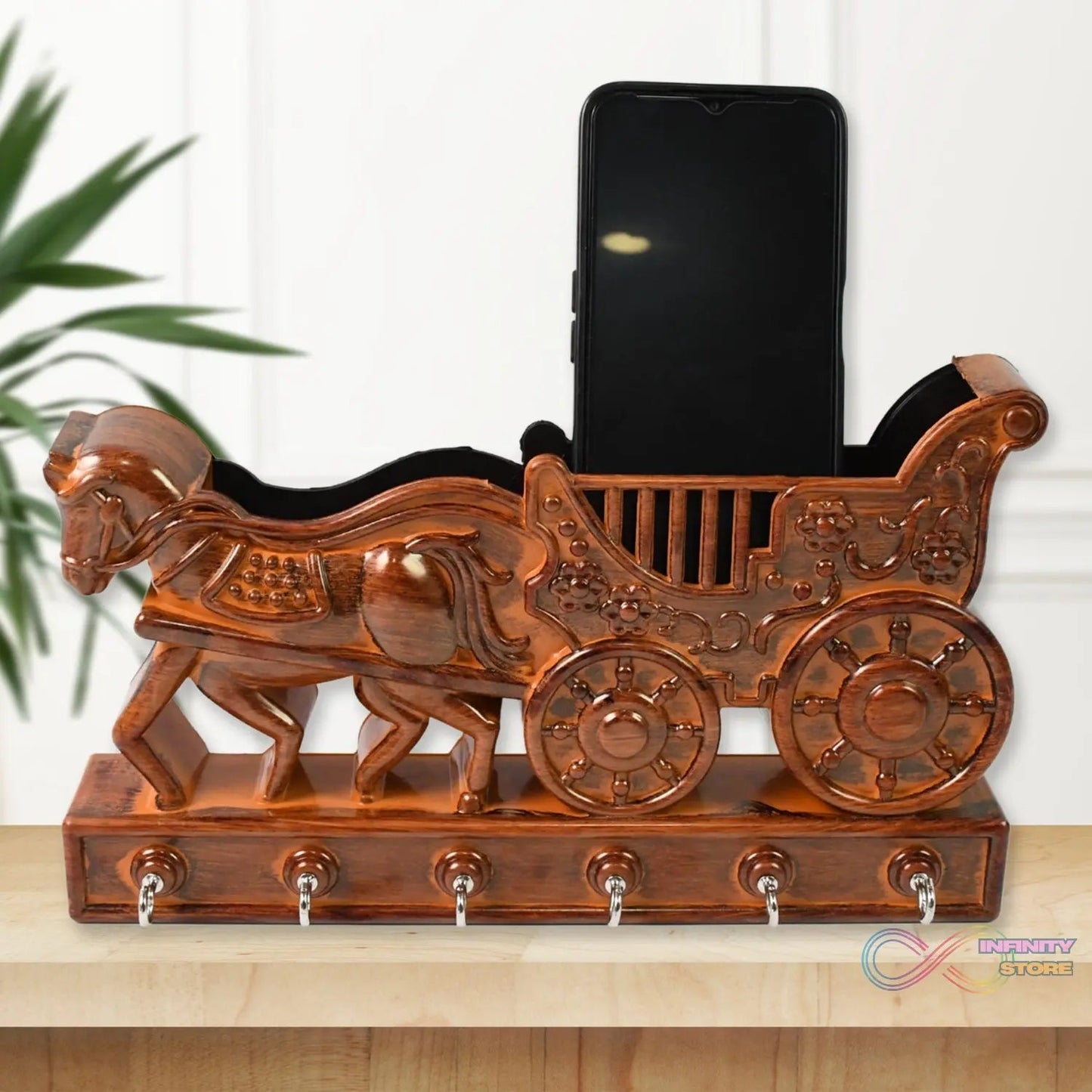 Plastic Rath Design Plastic 6 Hook Key Holder (1 Pc) - infinityexculsivestore.com
