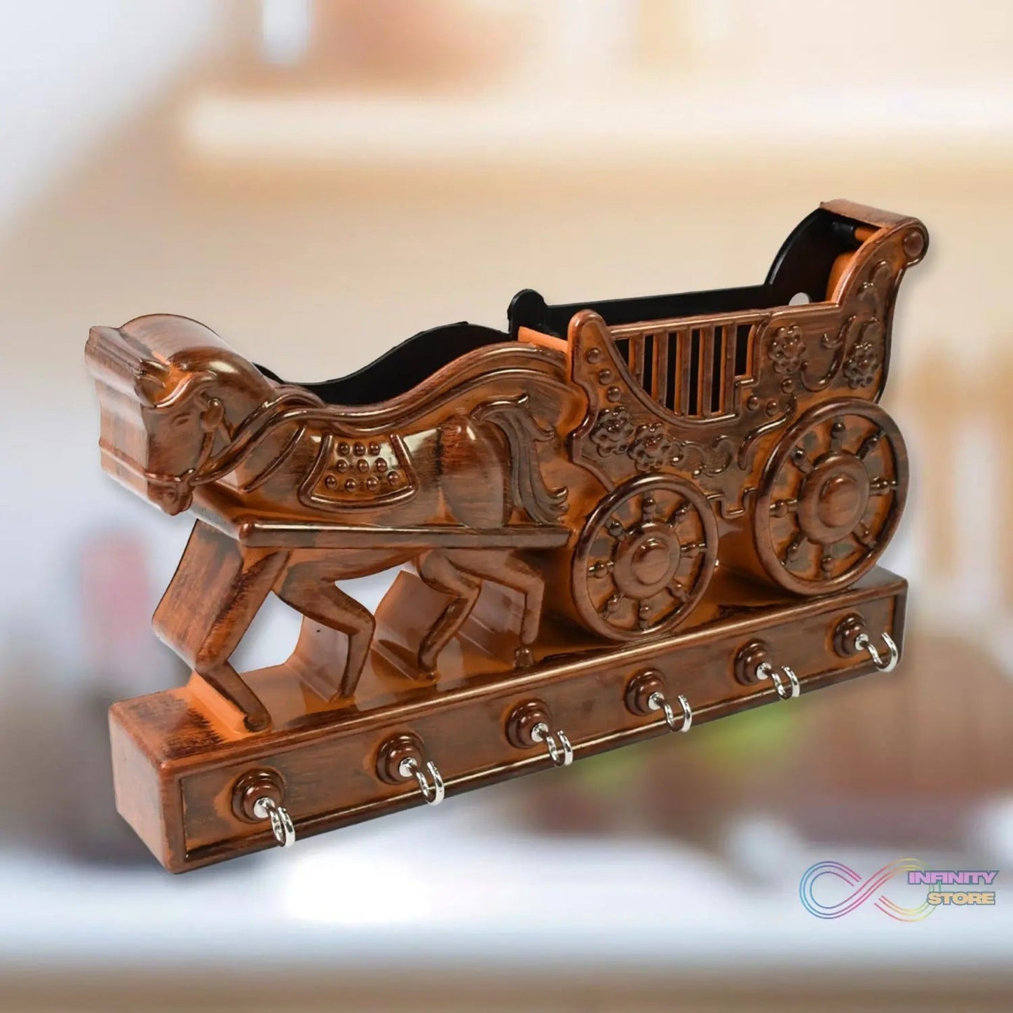 Plastic Rath Design Plastic 6 Hook Key Holder (1 Pc) - infinityexculsivestore.com