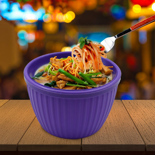 Plastic Round Noodles Maggie Bowl, Soup Bowls for Easy Perfect Breakfast Cereals, Fruits, Beverages, Essentials, Salad, Pasta, Snack Bowl, Microwave Safe, Safe (1 Pc)f - infinityexculsivestore.com