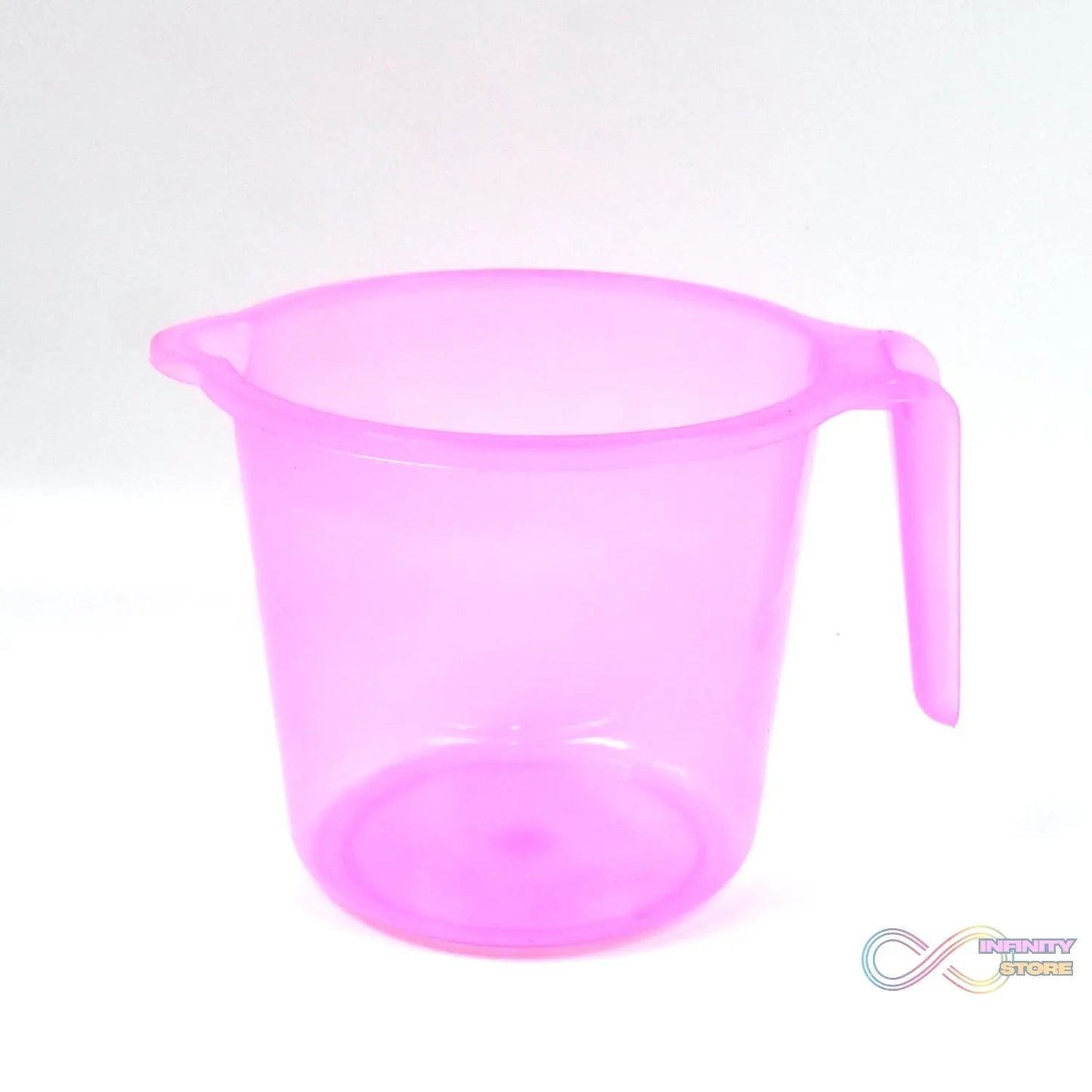 Plastic Round Transparent Bath Water Mug (1 Pc / 1200 ML / Mix Color) - infinityexculsivestore.com