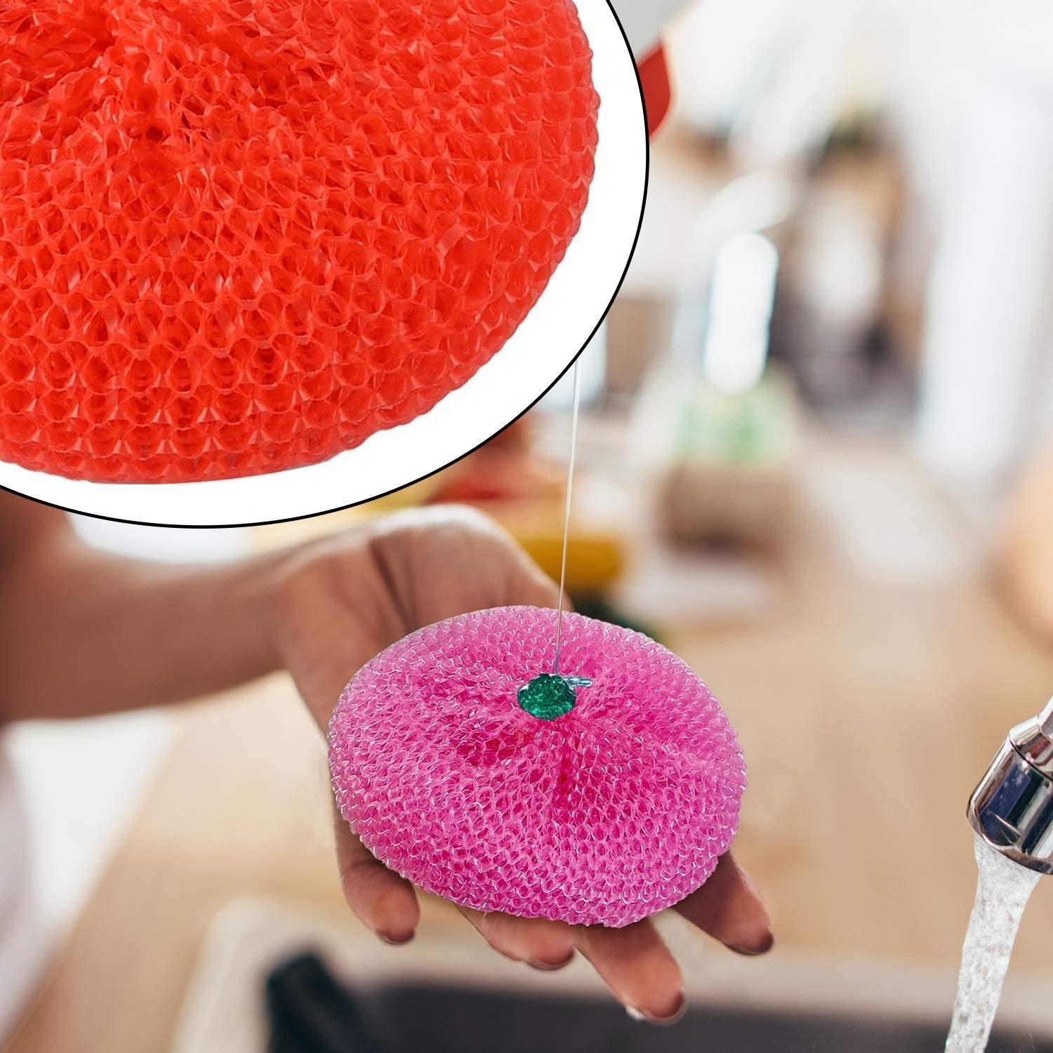 Plastic Scrubber Round Nylon Scrubbers (Pack of 6) - infinityexculsivestore.com
