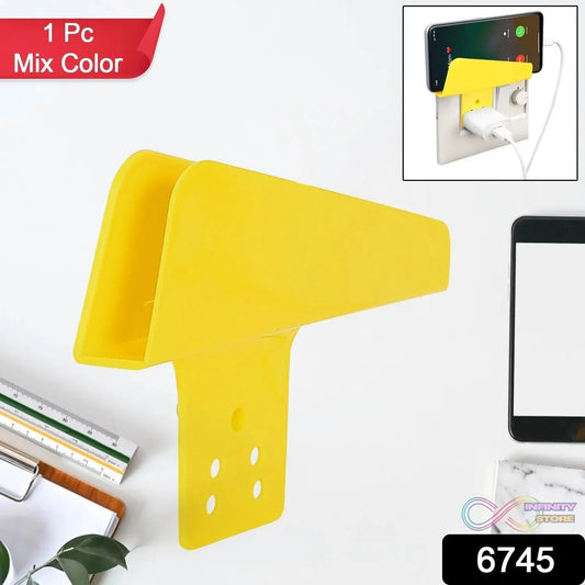 Plastic Secure Mobile Phone Charging Stand Holder (1 Pc / Mix Color) - infinityexculsivestore.com