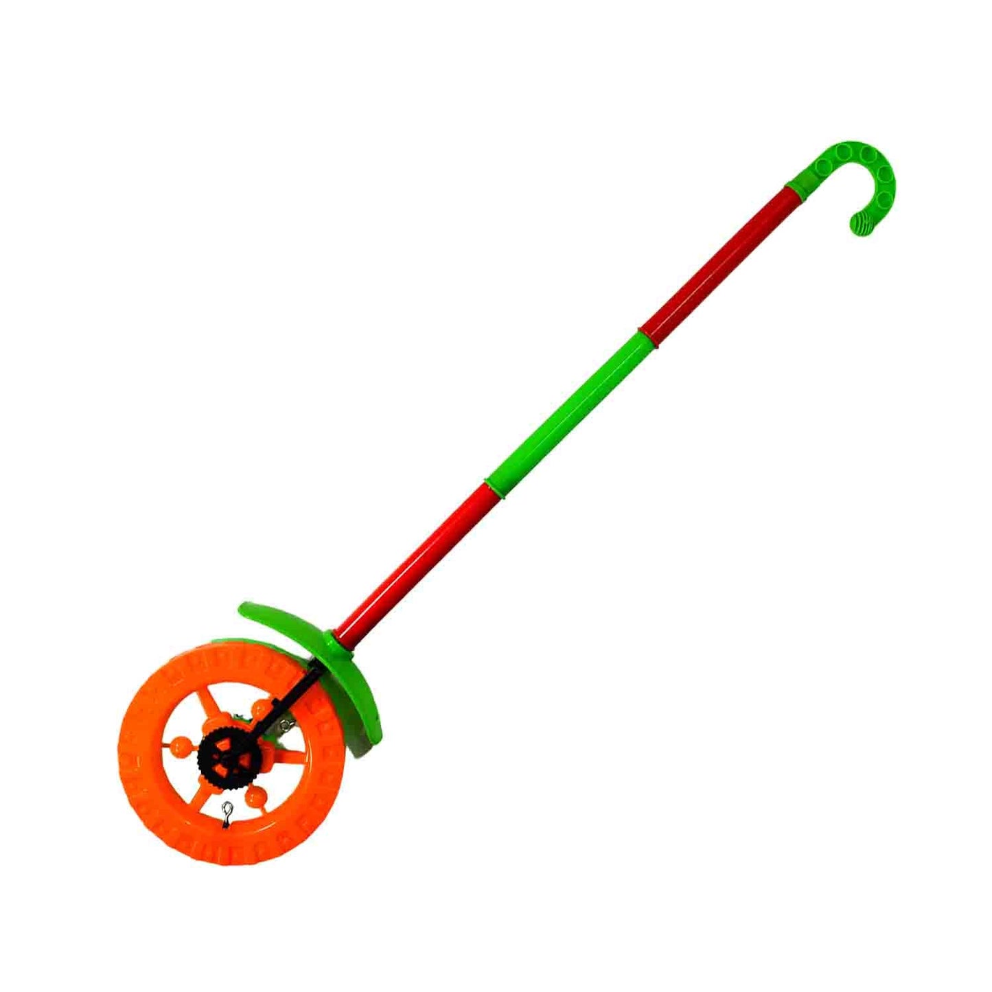 Plastic Single Wheel Push Run toy with handle and two lights on wheel. push toy for Kids. - infinityexculsivestore.com