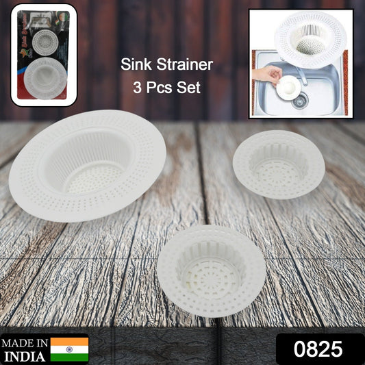 Plastic Sink Strainer for Kitchen| Basin Strainer | Waste Filter Jali | Basin Strainer | Sink Jali | Waste Filter Cup | Sink mesh Filter | Plastic Drain Strainer (3 Pcs Set) - infinityexculsivestore.com
