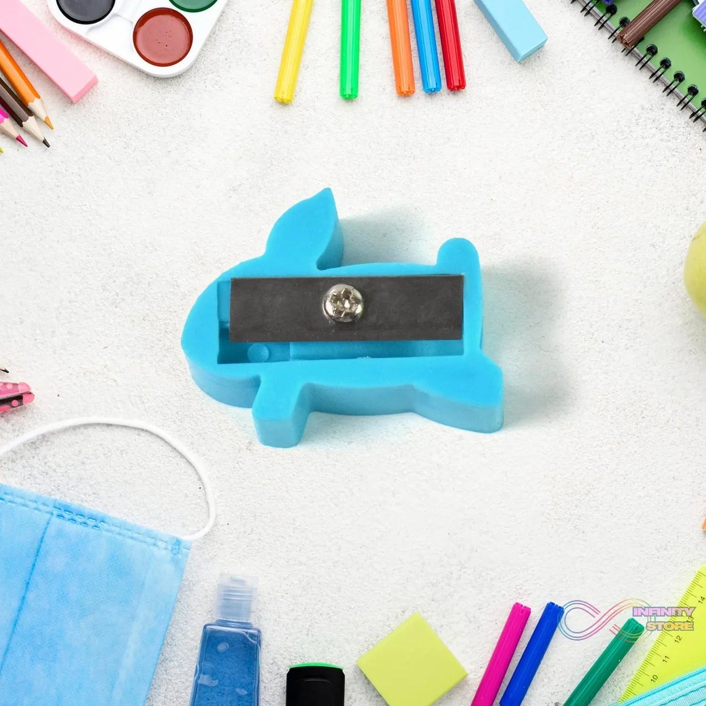 Plastic Small Cute Pencil Sharpener (1 Pc / Mix Design & Color) - infinityexculsivestore.com