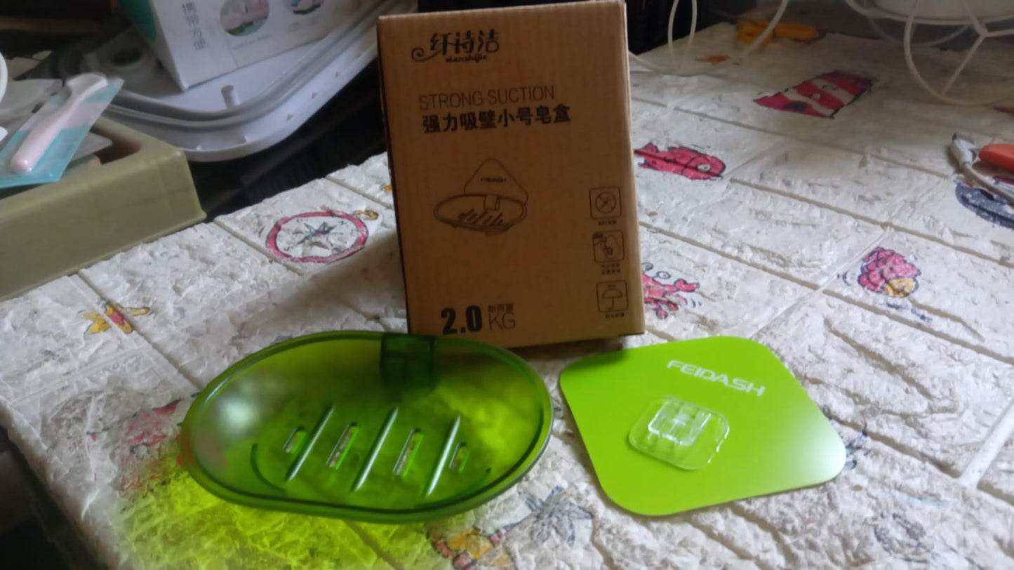 Plastic Soap Dish Holder for Bathroom Shower Wall Mounted Self Adhesive Soap Holder Saver Tray - Plastic Sponge Holder for Kitchen Storage Rack Soap Box, Bathroom - infinityexculsivestore.com
