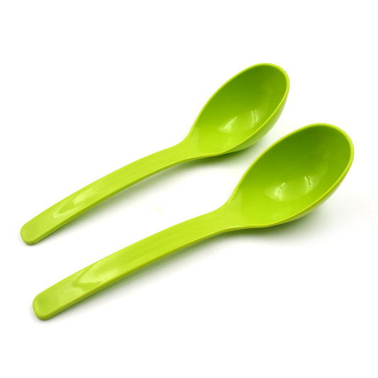 Plastic Spoon Kitchen Multipurpose Serving Ladle for Frying, Serving, Turner, Curry Ladle, Serving Rice, Spoon Used While Eating and Serving Food Stuffs Etc (2 Pcs Set / 10 Inch ) - infinityexculsivestore.com